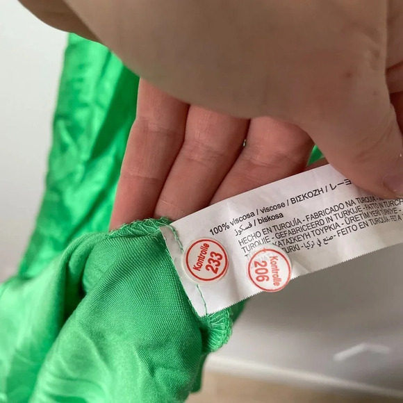 Zara Satin Effect Camisole Midi Strappy Dress Bloggers Fav Green NWT Size Small - Picture 11 of 11